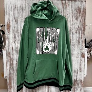 NBA Mens‎ Boston Celtics Green Sweatshirt Hoodie Pullover XL Front Pocket